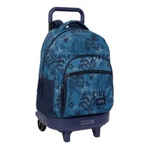 Mochila Grande Con Ruedas Compact Extraible Simple Safta "New Edition" 33 x 45 x 22 cm.