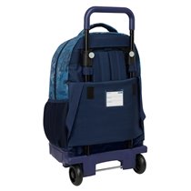 Mochila Grande Con Ruedas Compact Extraible Simple Safta "New Edition" 33 x 45 x 22 cm.