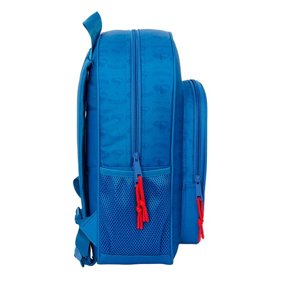 Mochila Junior Adaptable A  Superman 32 x 38 x 12 cm.