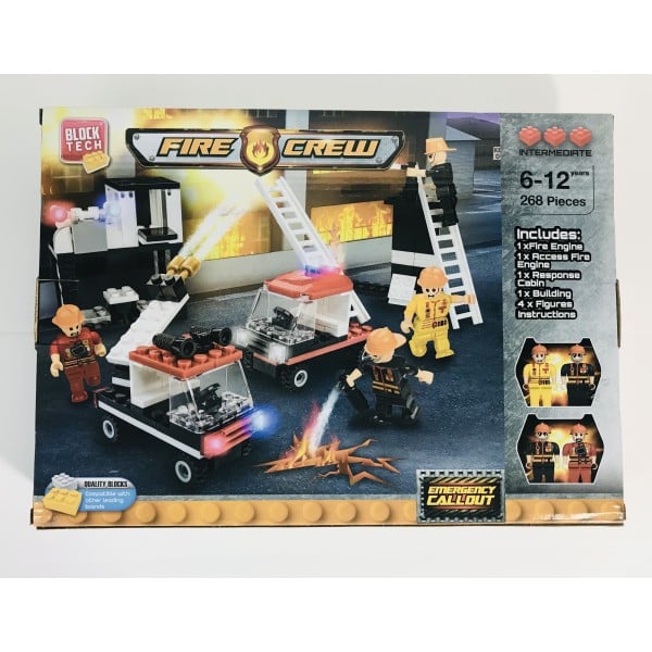 Juego Bloques JUINSA Construcción Bomberos 268 pzs.