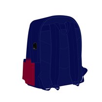 Mochila Doble Para Portatil 15,6"+Usb F.C.Barcelona 1ª Equip. 25/26 31 x 44 x 18 cm.