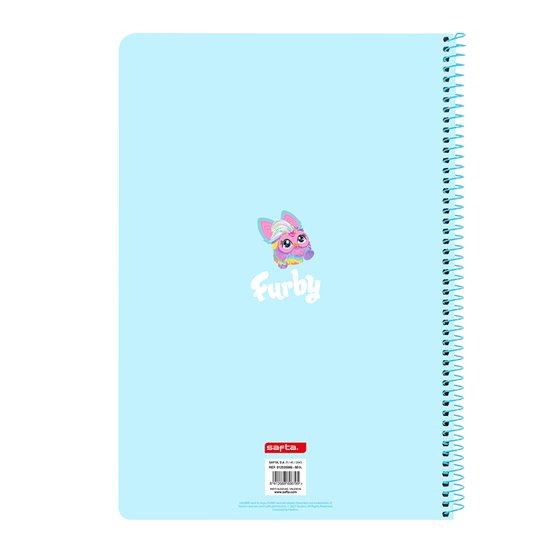 Libreta Folio 80 Hojas Tapas Duras Furby 21,5 x 31 cm.