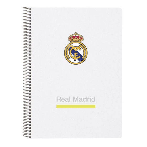 Libreta Cuarto 80 Hojas Tapas Duras 1 Diseño Real Madrid Equip. 25/26 15,5 x 22 cm.