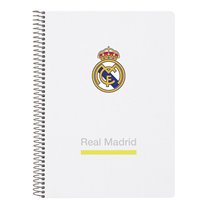 Libreta Cuarto 80 Hojas Tapas Duras 1 Diseño Real Madrid Equip. 25/26 15,5 x 22 cm.
