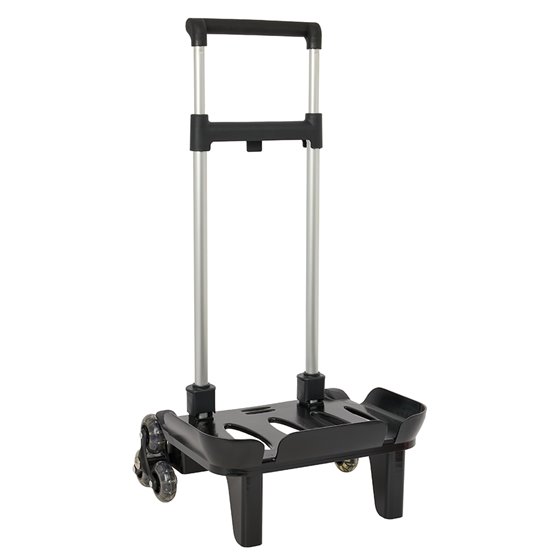 Carro Portamochilas Plegab. Triple Rueda Trolley Negro 32 x 88 x 23,5 cm.