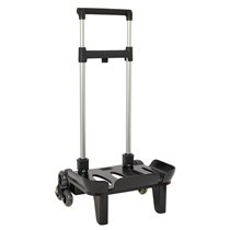 Carro Portamochilas Plegab. Triple Rueda Trolley Negro 32 x 88 x 23,5 cm.