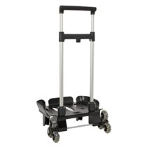 Carro Portamochilas Plegab. Triple Rueda Trolley Negro 32 x 88 x 23,5 cm.