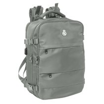Mochila Viaje Cabina Portatil 15,6'' Real Madrid Gris 29 x 44 x 19 cm.