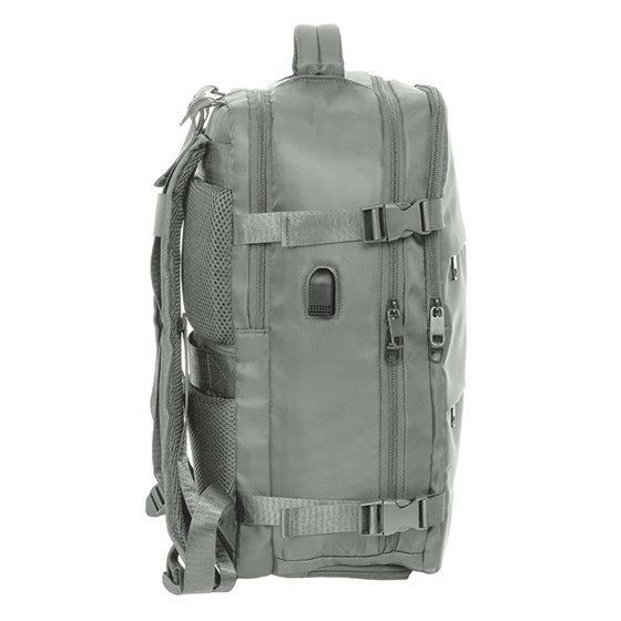 Mochila Viaje Cabina Portatil 15,6'' Real Madrid Gris 29 x 44 x 19 cm.