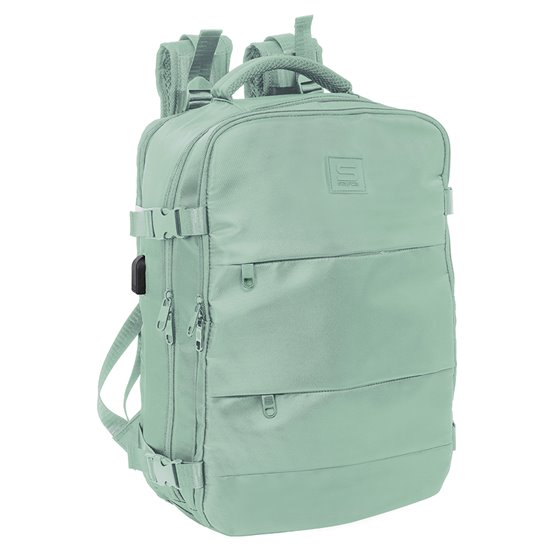 Mochila Viaje Cabina Portatil 15,6'' Safta "Verde Pastel" 29 x 44 x 19 cm.
