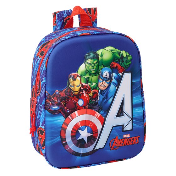 Mochila Guarderia 3D Avengers 3D 22 x 27 x 10 cm.
