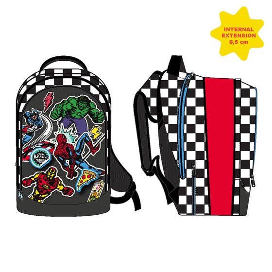 Mochila Escolar Mediana 41 cm. Avengers Cerdá 31.0 x 14.0 x 41.0 cm.