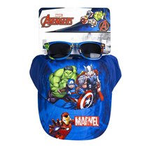 Gorra Set Gafas De Sol Avengers Cerdá T53C:53 cm.