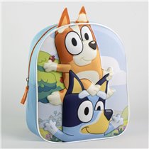Mochila Infantil 3D Aplicaciones Bluey Cerdá 22.0 x 27.0 x 10.0 cm.
