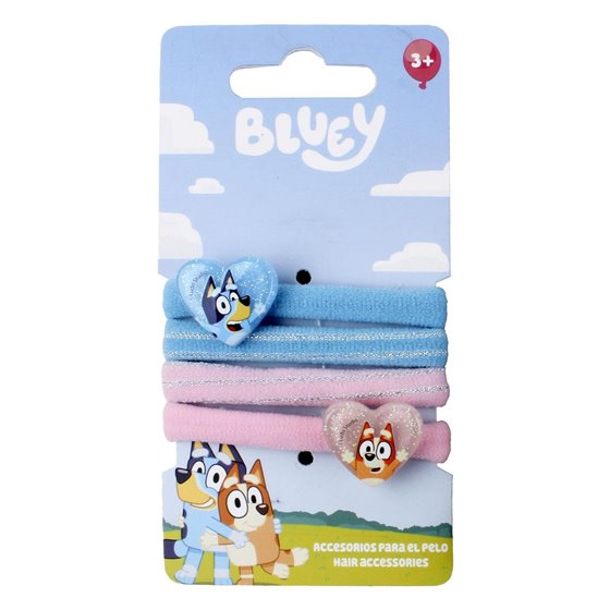 Accesorios Pelo Coletero 4 Piezas Bluey Cerdá 6.5 x 12.5 x 2.0 cm.