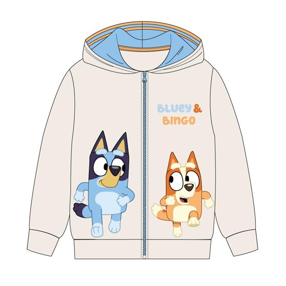 Sudadera Con Capucha Cotton Brushed Cremallera Bluey Cerdá 3 Años-6 Años: 4,4,3,1