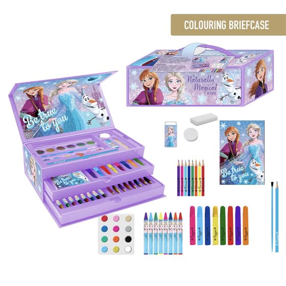 Set Papelería Coloreable Maletín Frozen Cerdá 26.0 x 10.0 x 13.0 cm.