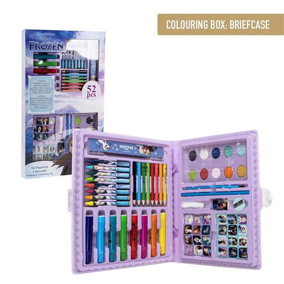 Set Papelería Coloreable Caja Frozen Cerdá 26.7 x 45.3 x 3.0 cm.