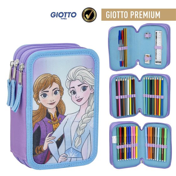 Plumier Con Accesorios Giotto Frozen Cerdá 12.5 x 6.5 x 19.5 cm.