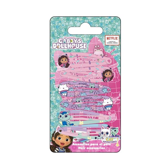 Accesorios Pelo Clips 6 Piezas Gabby´S Dollhouse Cerdá 6.5 x 12.5 x 0.1 cm.