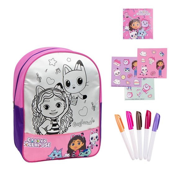 Diy Set Mochila Gabby´S Dollhouse Cerdá 30.0 x 38.0 x 14.0 cm.