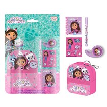 Set De Papelería Minimochila Gabby´S Dollhouse Cerdá 19.5 x 22.5 x 4.5 cm.