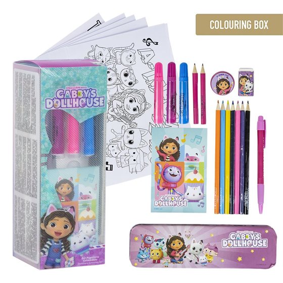 Set Papelería Coloreable Gabby´S Dollhouse Cerdá 8.0 x 24.0 x 8.0 cm.