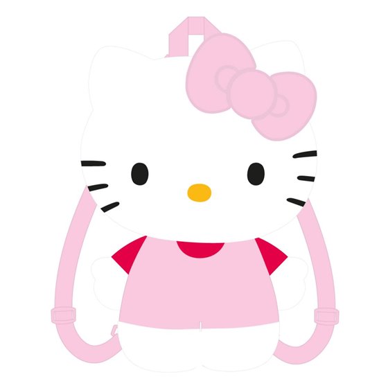 Mochila Casual Moda Pelo Hello Kitty Cerdá  cm.
