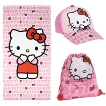 Toalla Set Saquito Hello Kitty Cerdá 27.0 x 33.0 x 7.0 cm.
