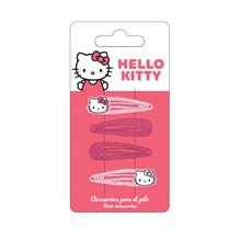 Accesorios Pelo Clips 4 Piezas Hello Kitty Cerdá 6.5 x 12.5 x 2.0 cm.