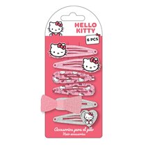Accesorios Pelo Clips 6 Piezas Hello Kitty Cerdá 6.5 x 15.0 x 1.0 cm.