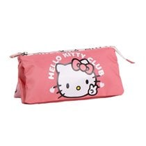 Estuche Portatodo 3 Compartimentos Hello Kitty Cerdá 11.5 x 3.0 x 22.5 cm.