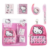 Set De Papelería Minimochila Hello Kitty Cerdá 19.5 x 22.5 x 4.5 cm.