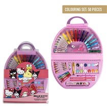 Set Papelería Coloreable 50 Piezas Hello Kitty Cerdá 41.0 x 58.0 x 3.0 cm.