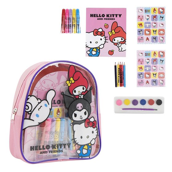 Coloreable Mochila Hello Kitty Cerdá 22.0 x 23.0 x 7.0 cm.