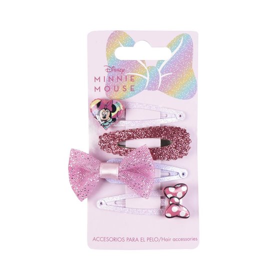 Accesorios Pelo Clips 4 Piezas Minnie Cerdá 6.5 x 12.5 x 1.0 cm.