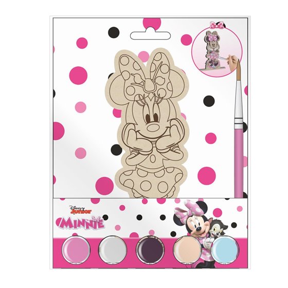 Figuras Coloreables Madera Minnie Cerdá 14.0 x 18.0 x 5.0 cm.