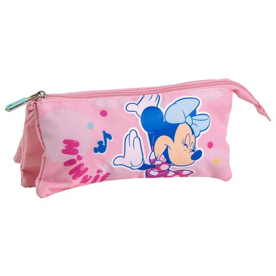 Estuche Portatodo 3 Compartimentos Minnie Cerdá 12.0 x 3.0 x 22.5 cm.