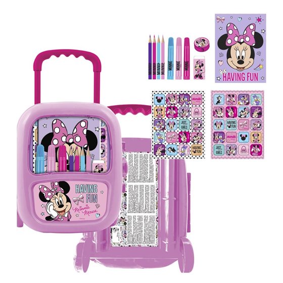 Set Papelería Coloreable Trolley Minnie Cerdá 22.0 x 25.5 x 9.0 cm.