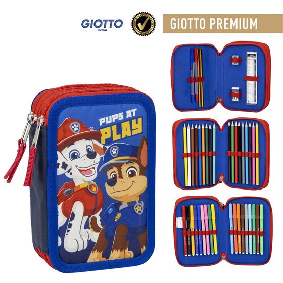 Plumier Con Accesorios Giotto Paw Patrol Cerdá 12.5 x 6.5 x 19.5 cm.