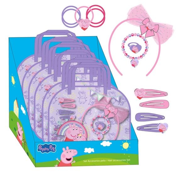 Set De Belleza Accesorios Display Peppa Pig Cerdá 20.9 x 28.5 x 1.8 cm.