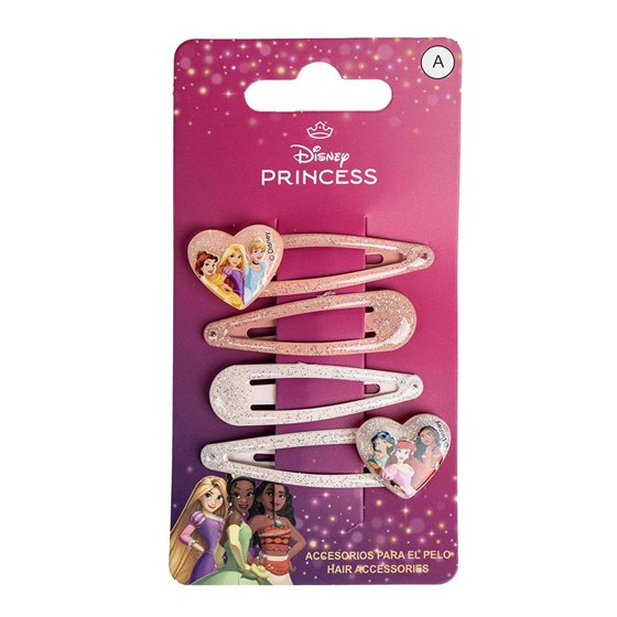 Accesorios Pelo Clips 4 Piezas Princess Cerdá 6.5 x 0.1 x 12.5 cm.