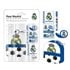 Set De Papelería Minimochila Real Madrid Cerdá 19.5 x 22.5 x 4.5 cm.