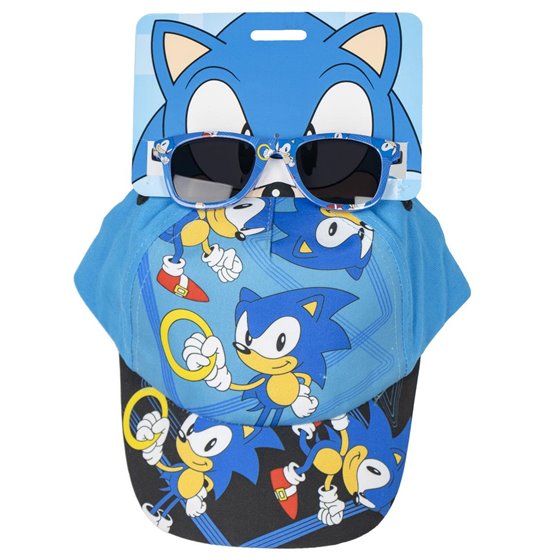 Gorra Set Gafas De Sol Sonic Cerdá T53C:53 cm.