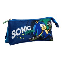 Estuche Portatodo 3 Compartimentos Sonic Prime Cerdá 11.5 x 3.0 x 22.5 cm.