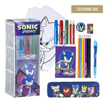 Set Papelería Coloreable Sonic Prime Cerdá 8.0 x 24.0 x 8.0 cm.