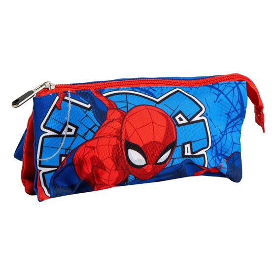 Estuche Portatodo 3 Compartimentos Spiderman Cerdá 22.5 x 11.5 x 2.0 cm.