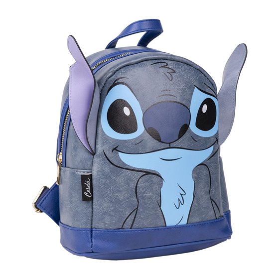 Mochila Casual Moda Aplicaciones Stitch Cerdá 19.5 x 24.0 x 11.0 cm.