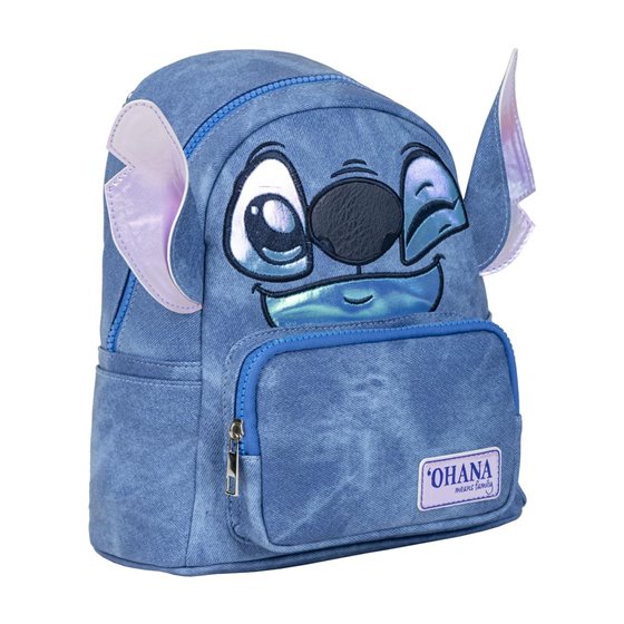 Mochila Casual Moda Aplicaciones Stitch Cerdá 16.0 x 25.0 x 23.0 cm.