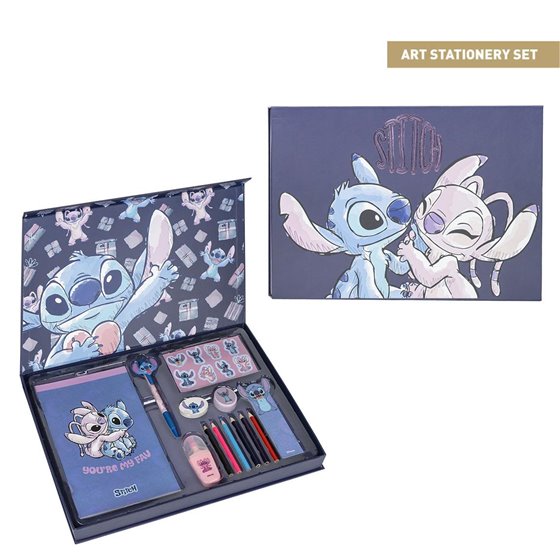Set De Papelería Stitch Cerdá 37.5 x 25.5 x 3.5 cm.
